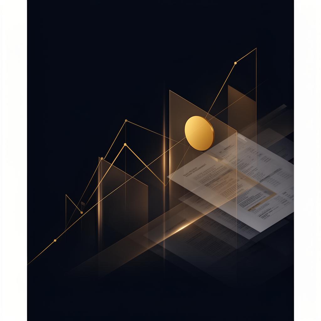 Abstract financial composition representing the right moment for transaction decisions